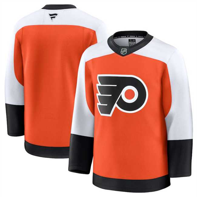 Mens Philadelphia Flyers Custom Orange 2024-25 Home Stitched Hockey Jersey